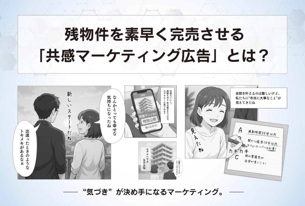 マンション残物件を素早く完売させる 「共感マーケティング広告」とは？